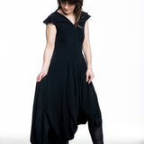 Yohji Yamamoto Damen Ballon Kleid schwarz