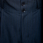 Y's Yohji Yamamoto Damen Hosenrock Asymmetrisch gestreift schwarz Detail Bund