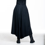 Y's Yohji Yamamoto Damen Hosenrock Asymmetrisch schwarz - Rückansicht