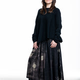 Y's Yohji Yamamoto Damen Wollpullover Asymmetrisch schwarz