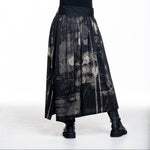 Y's Yohji Yamamoto Damen Maxi Rock Tupfenprint multicolor - Rückansicht