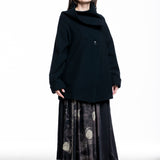 Y's Yohji Yamamoto Damen Maxi Rock Tupfenprint multicolor