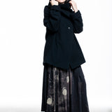 Yohji Yamamoto Damen Jacke Asymmetrischer Kragen schwarz