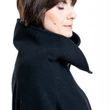 Yohji Yamamoto Damen Jacke Asymmetrischer Kragen schwarz