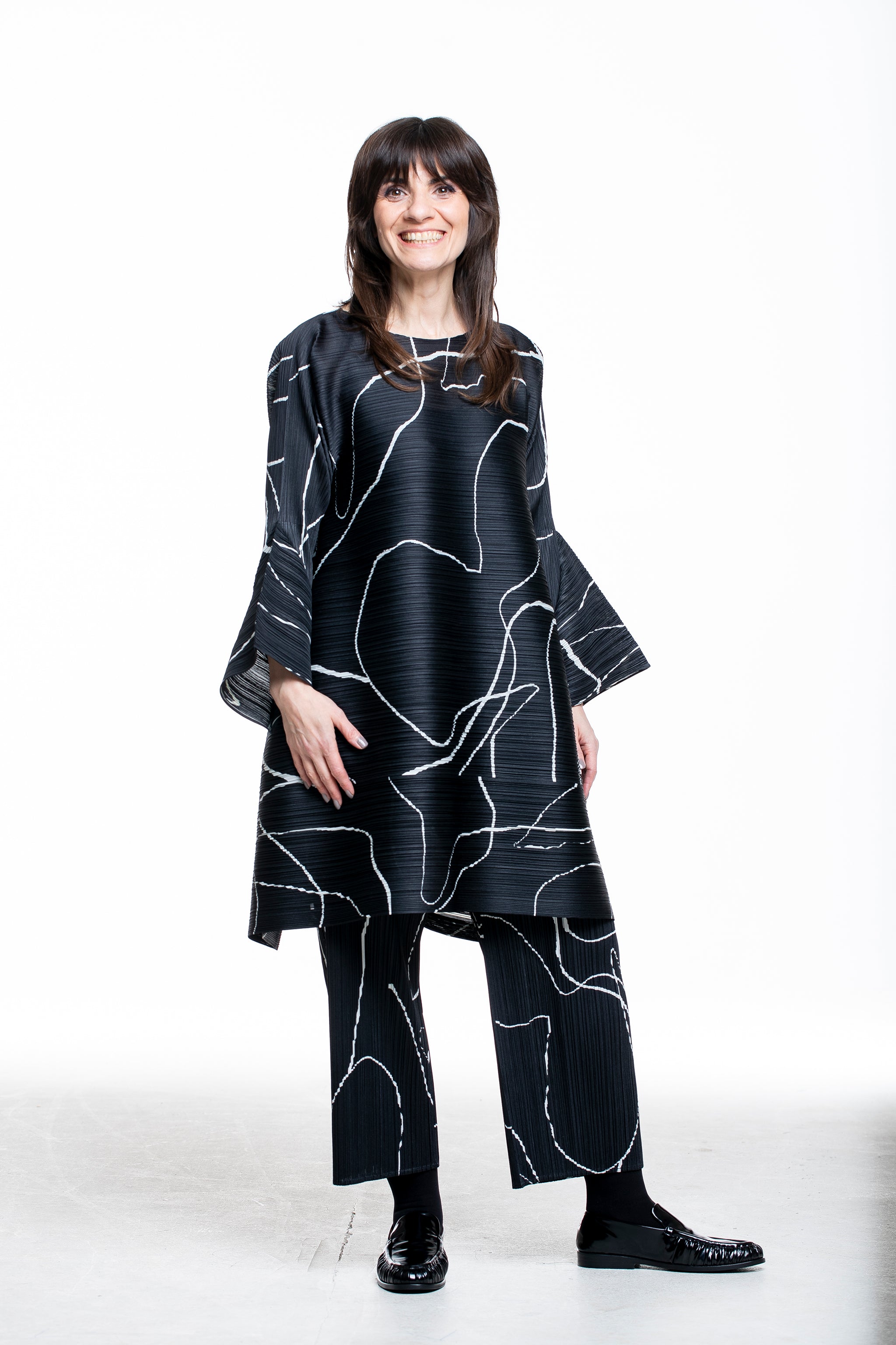 Pleats Please Issey Miyake Damen Plissee Tunika PAUSE schwarz