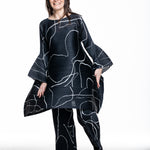 Pleats Please Issey Miyake Damen Plissee Tunika PAUSE schwarz in Bewegung