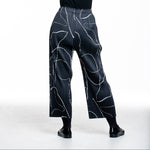 Pleats Please Issey Miyake Damen Plissee Hose PAUSE schwarz - Rückansicht