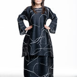 Pleats Please Issey Miyake Damen Plissee Rock PAUSE schwarz - Look mit Oberteil