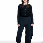 Issey Miyake Damen Cardigan SHIFTED FUZZY PLEATS schwarz