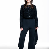 Issey Miyake Damen Cardigan SHIFTED FUZZY PLEATS schwarz