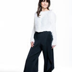 Issey Miyake Damen Cardigan SHIFTED FUZZY PLEATS off-white