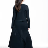 Issey Miyake Damen Plissee Rock FOLD PLEATS schwarz