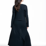 Issey Miyake Damen Plissee Jacke FOLD PLEATS schwarz - Rückansicht