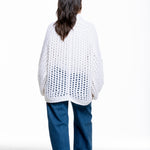 Iris von Arnim Damen Kaschmir Baumwolle Handstrick Cardigan off white - Rückansicht