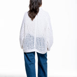 Iris von Arnim Damen Kaschmir Baumwolle Handstrick Cardigan off white - Rückansicht