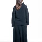 The Elder Statesman Kaschmir Rollkragenpullover schwarz - Rückansicht