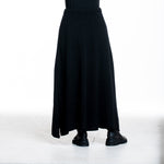 The Elder Statesman Damen Kaschmir Maxi-Rock schwarz - Rückansicht