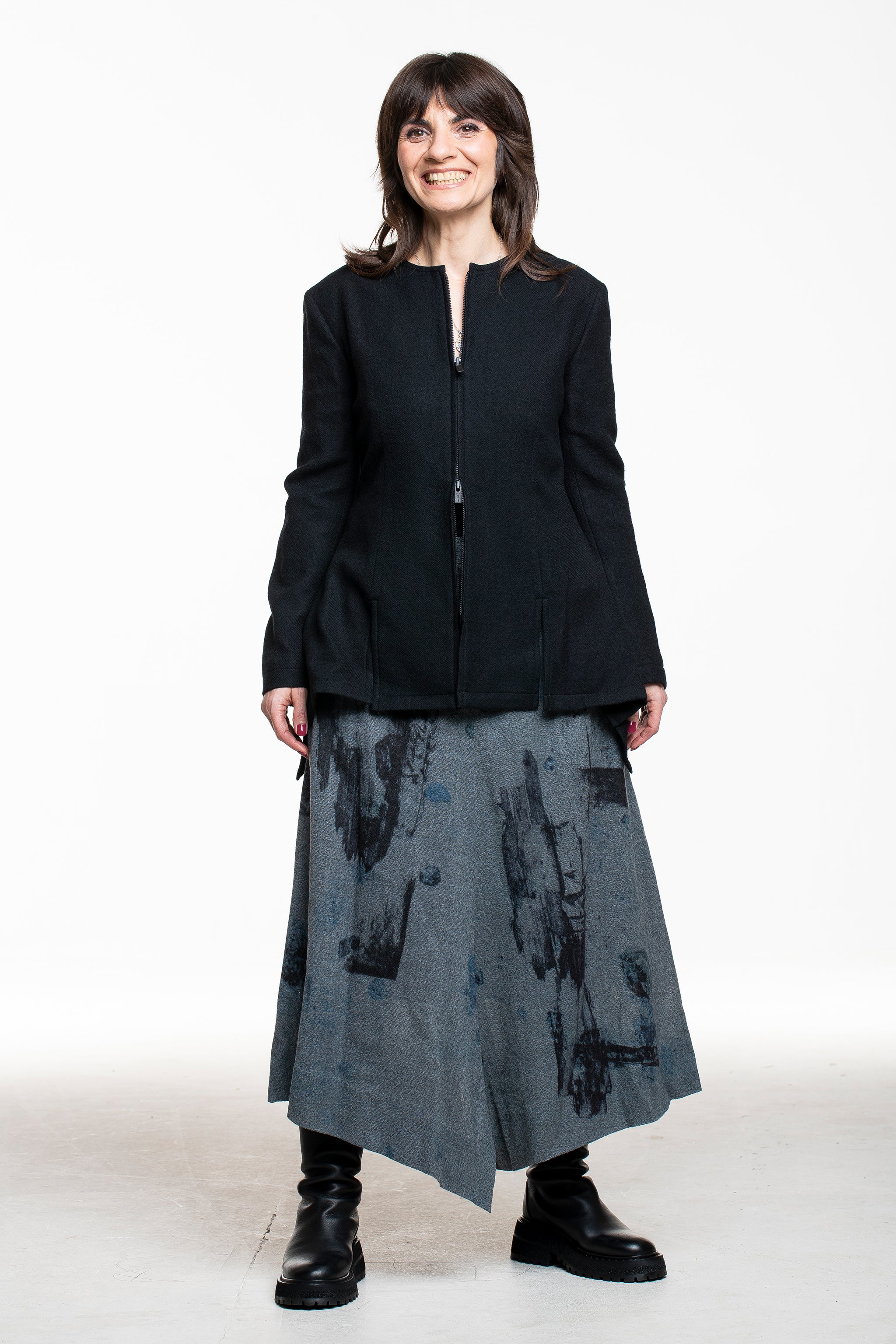 Yohji Yamamoto Damen Jacke schwarz