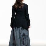 Yohji Yamamoto Damen Jacke schwarz Rückansicht