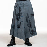 Y’s Yohji Yamamoto Hosenrock, grau, Print