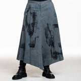 Y’s Yohji Yamamoto Hosenrock, grau, Print