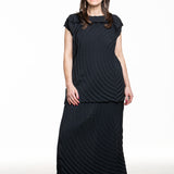 Issey Miyake Damen Plissee Top PAPER BAG PLEATS schwarz