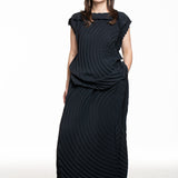 Issey Miyake Damen Plissee Top PAPER BAG PLEATS schwarz