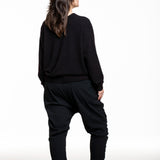 Suzusan Damen Kaschmir Strickjacke Cat schwarz‑rot