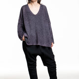 Avant Toi Damen Pullover V-Neck anthrazit