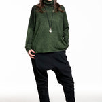 Avant Toi Damen Cashmere Rollkragenpullover grün