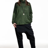 Avant Toi Damen Cashmere Rollkragenpullover grün