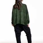 Avant Toi Damen Cashmere Rollkragenpullover grün - Rückansicht