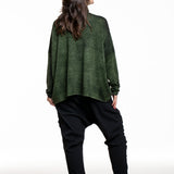 Avant Toi Damen Cashmere Rollkragenpullover grün - Rückansicht