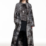 Avant Toi Damen Camouflage Mantel anthrazit