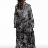 Avant Toi Damen Camouflage Mantel anthrazit – Rückenansicht