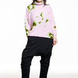 Suzusan Damen Kaschmir Rollkragenpullover khaki‑rosa