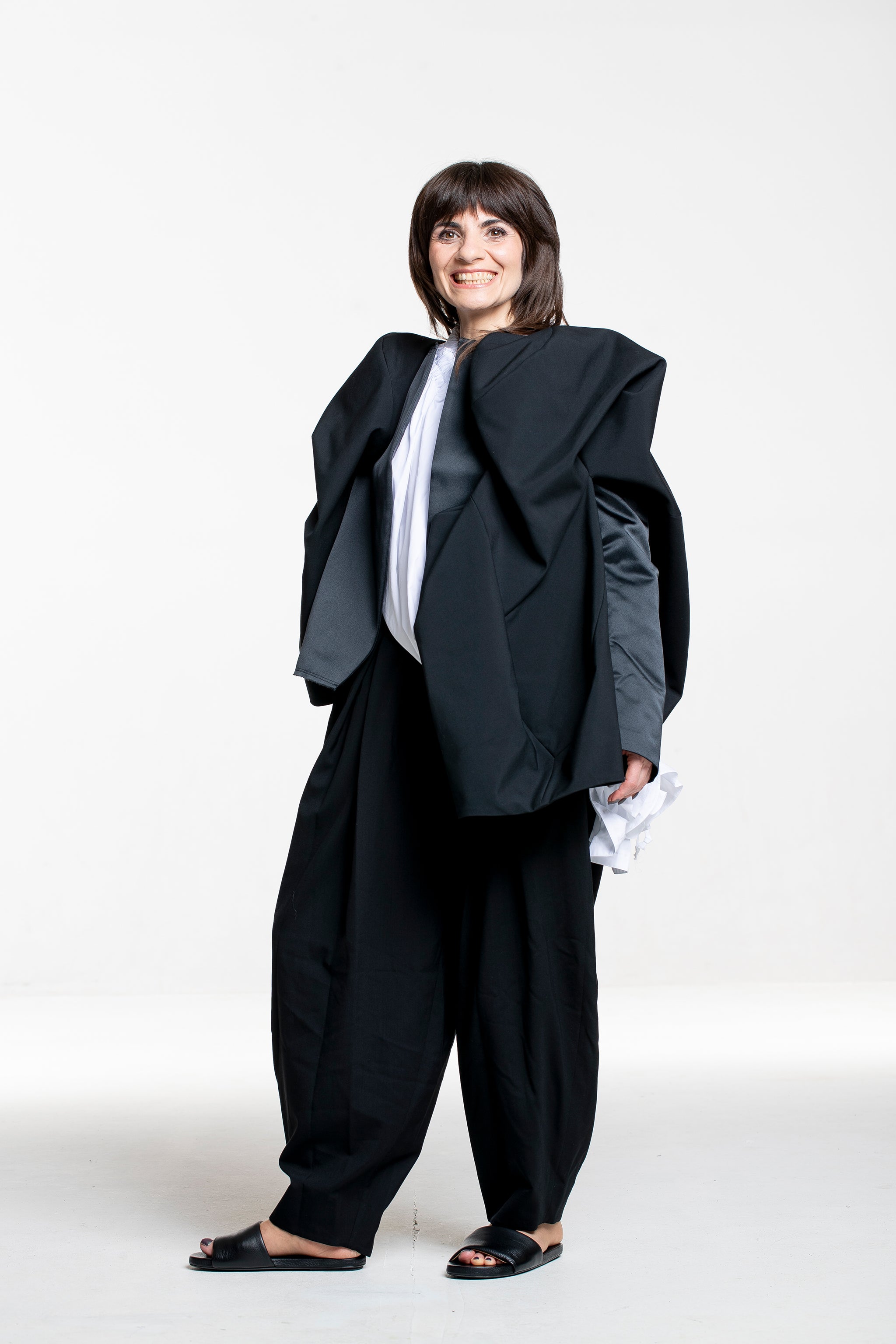 Comme des Garçons Damen Oversized Jacke schwarz SS 2026 Vorderansicht