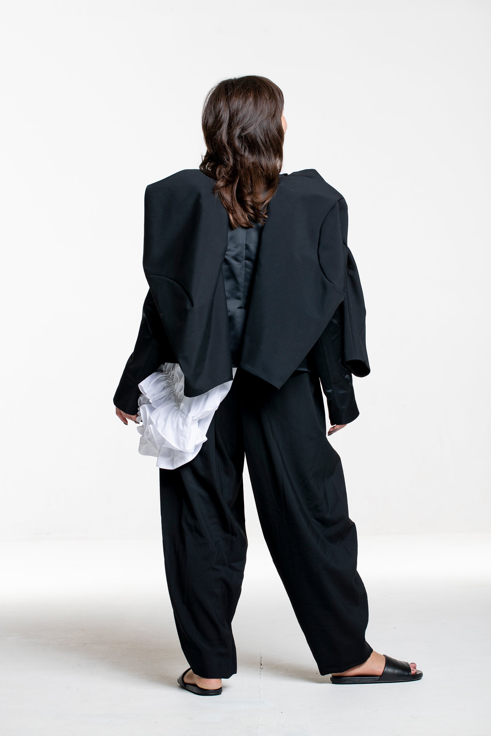 Comme des Garçons Damen Oversized Jacke schwarz Rückansicht