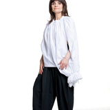 Comme des Garçons Damen Bluse weiß seitliche Ansicht