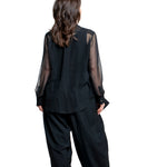 Comme des Garçons Damen Bluse schwarz Rückansicht
