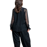 Comme des Garçons Damen Bluse schwarz Rückansicht