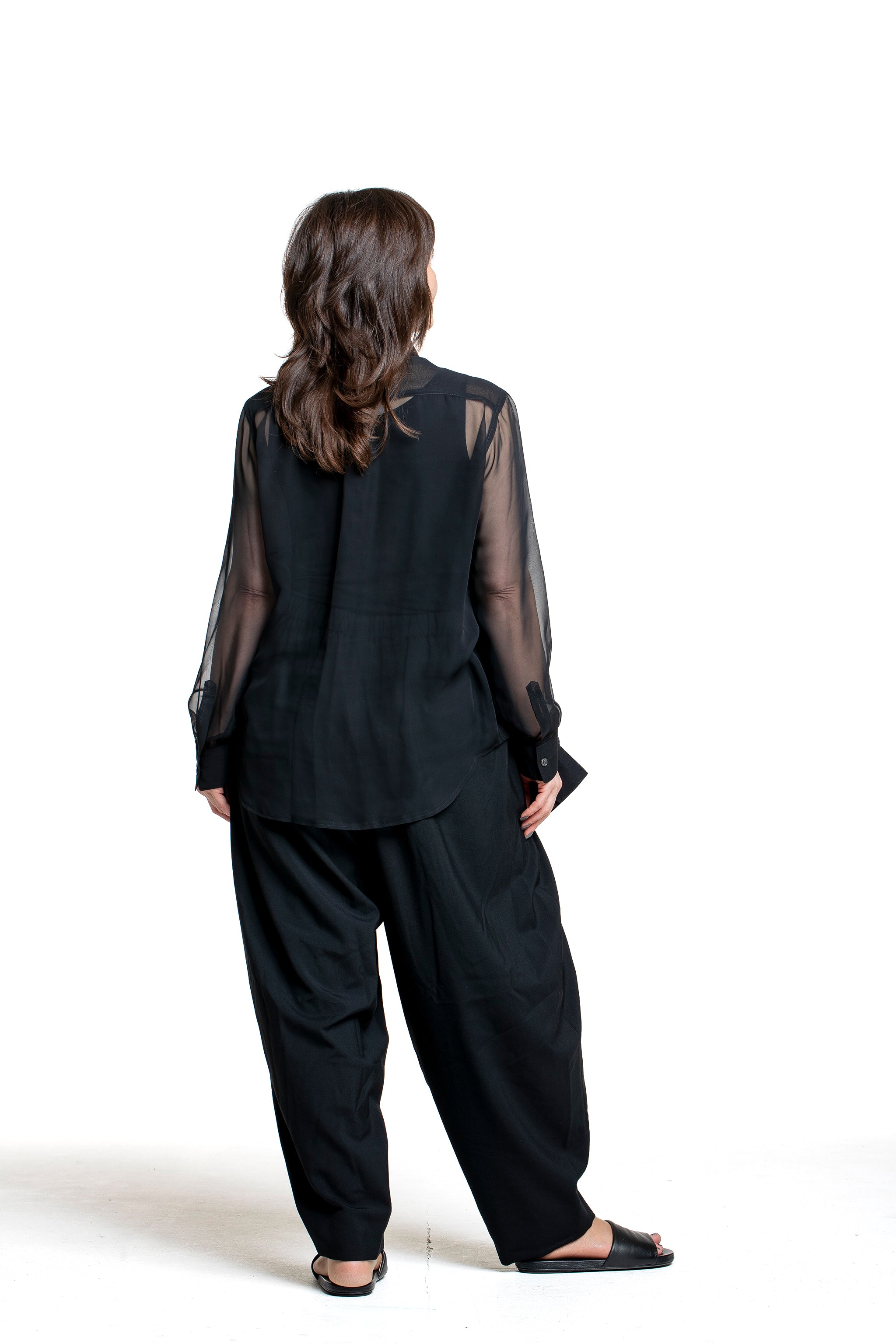 Comme des Garçons Damen Bluse schwarz Rückansicht