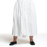 Comme des Garçons Damen Rockhose mit Lochstickerei weiß Vorderansicht