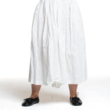 Comme des Garçons Damen Rockhose mit Lochstickerei weiß Vorderansicht