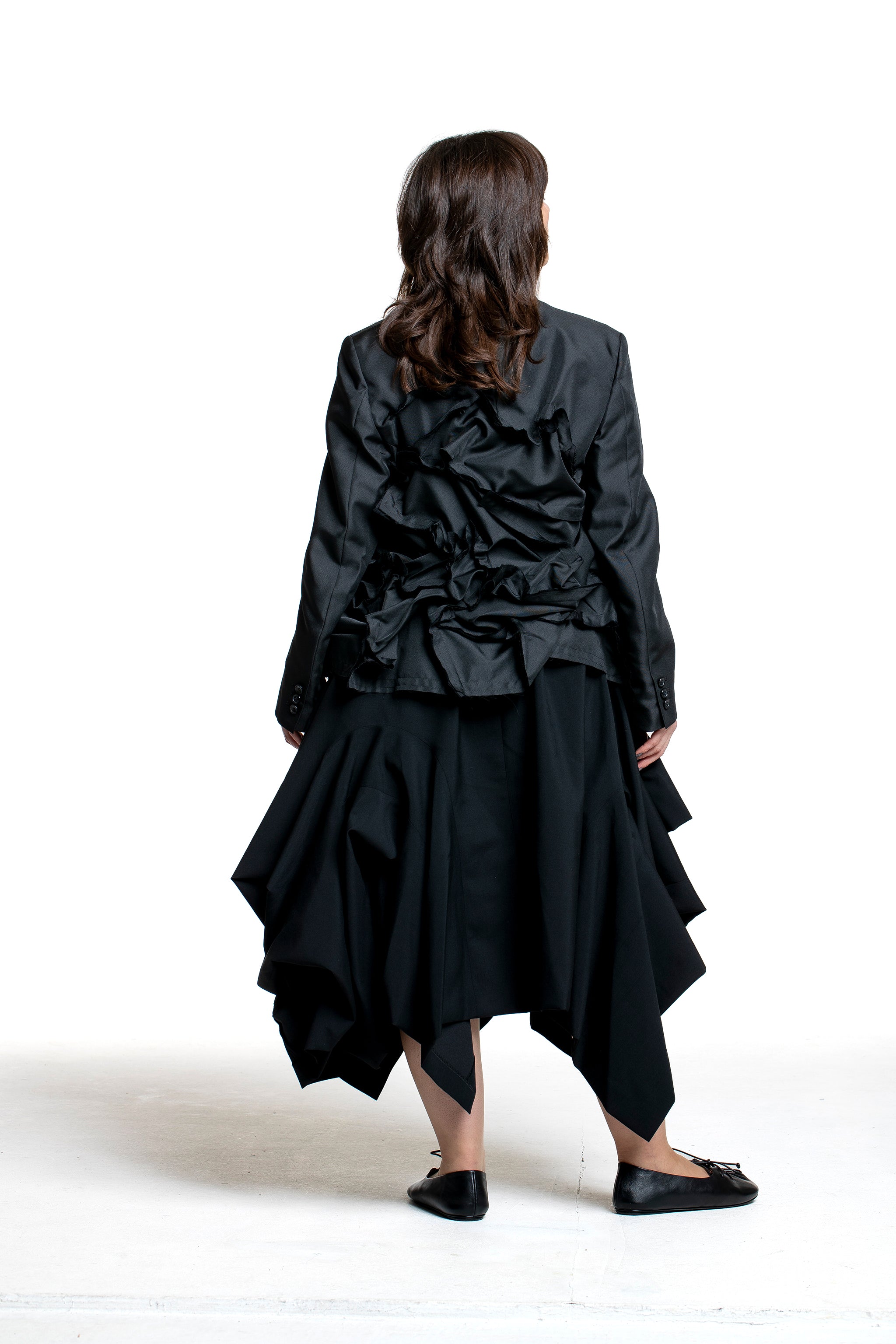 Comme des Garçons schwarze Jacke SS 2026 Rückansicht
