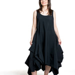 Comme des Garçons Damen Trägerkleid mit Volumen schwarz Vorderansicht