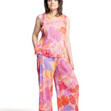 Pleats Please Issey Miyake Damen Plissee Hose pink multicolor