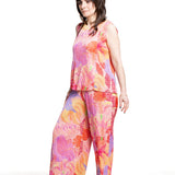 Pleats Please Issey Miyake Damen Plissee Hose pink multicolor