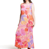 Pleats Please Issey Miyake Damen Plissee Kleid pink multicolor Seitenansicht