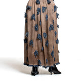 Uma Wang Damen Gillian Rock mit floralem Strukturmuster beige